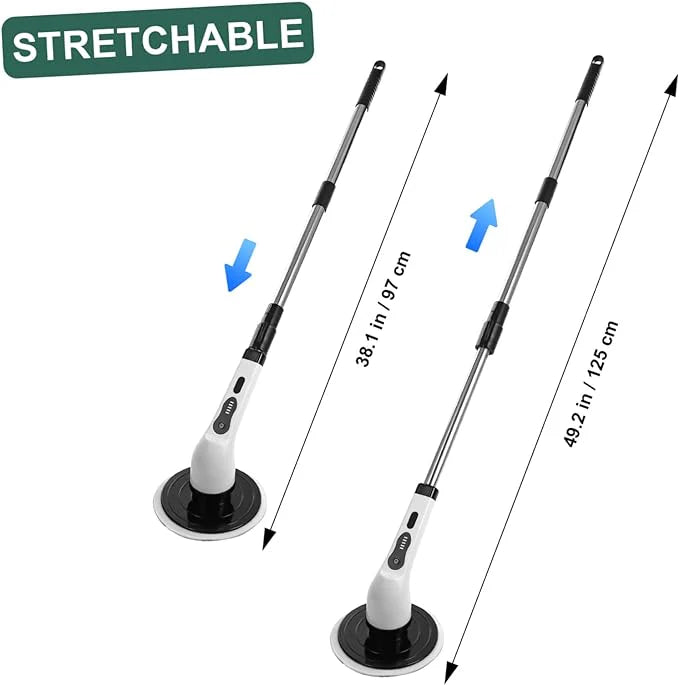 9 in 1 Electric Cleaning Scrubber, Replaceable Brush Heads - 90Mins Work Time